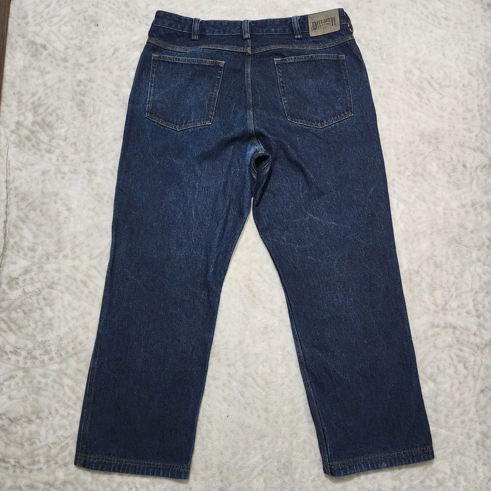 Duluth Trading Company Men's 38x30 Ballroom Relaxed Fit Jeans Straight Leg Denim